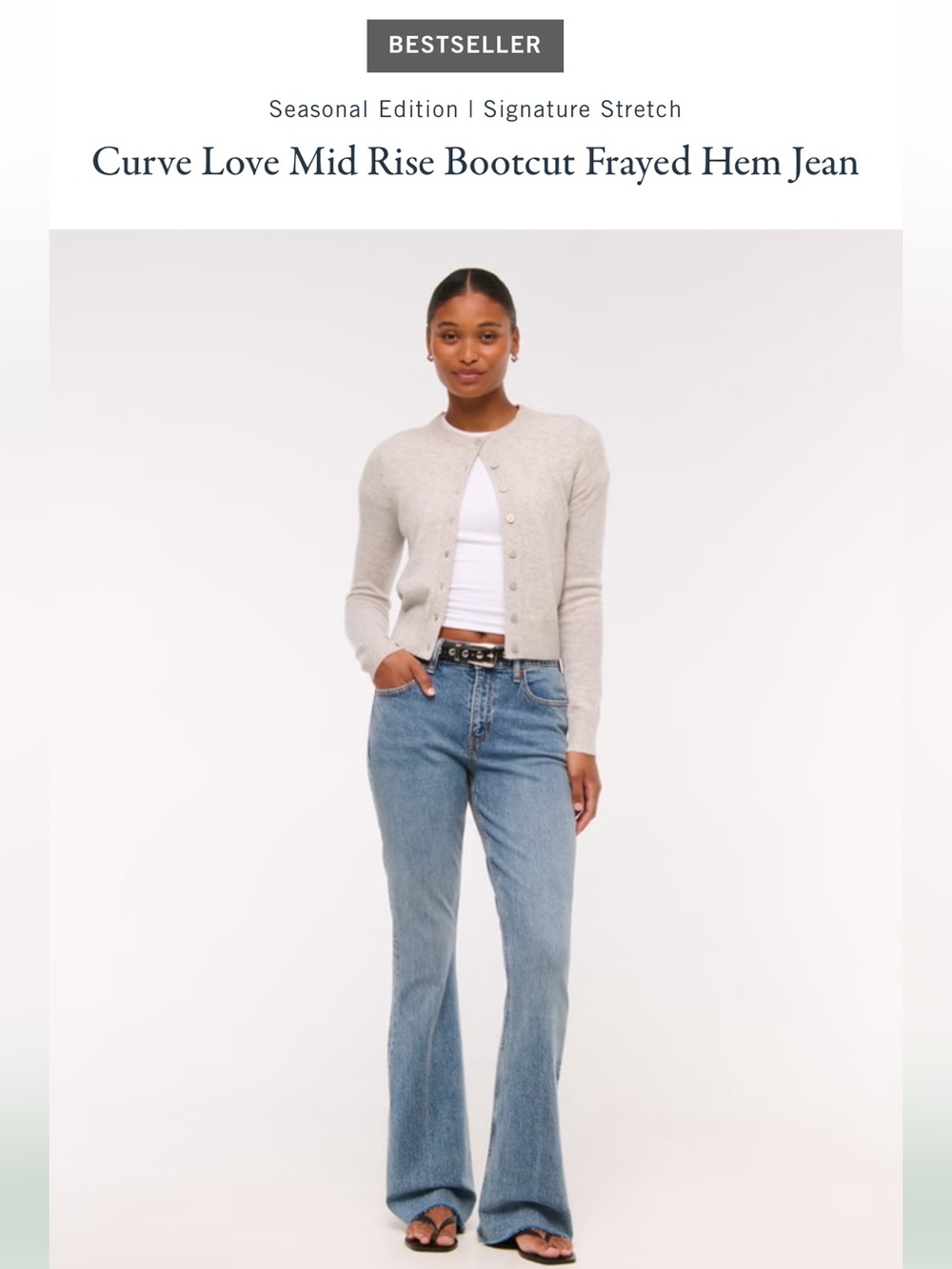 Abercrombie & Fitch Curve Love Mid-Rise Bootcut Jeans